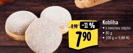 Kobliha s ovocnou náplní