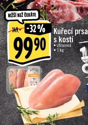 Kuřecí prsa s kostí Albert