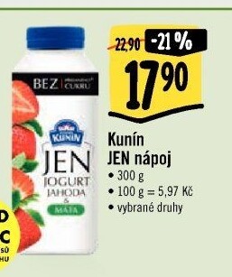 Nápoj Jen jogurt Kunín