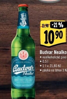 Nealkoholické pivo Budweiser Budvar