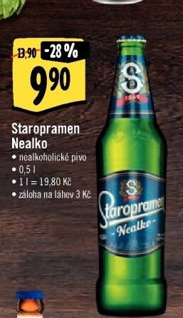 Nealkoholické pivo Staropramen