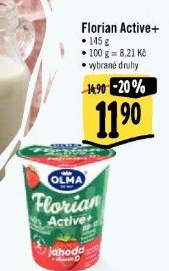 Ochucený jogurt Florian Active+ Olma