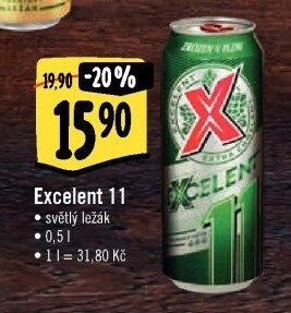 Pivo světlý ležák 11° Excelent