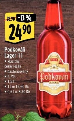 Pivo světlý ležák 11° Lager Podkováň