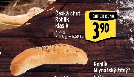 Rohlík Klasik Česká chuť