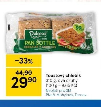 Toustový chlebík Dulcesol