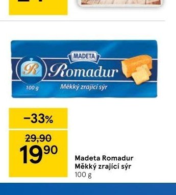 Madeta Romadur Měkký zrající sýr