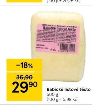 Babické listové těsto 500 g