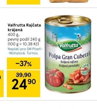 Valfrutta Rajčata krájená 400 g
