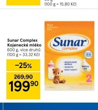 Sunar Complex Kojenecké mléko 600 g