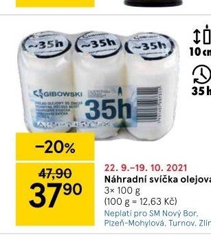 Náhradní svíčka olejová