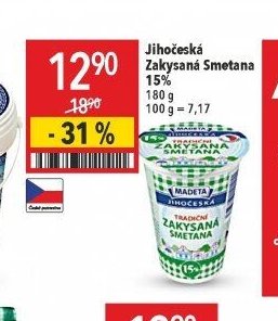 Jihočeská Zakysaná Smetana 180 g