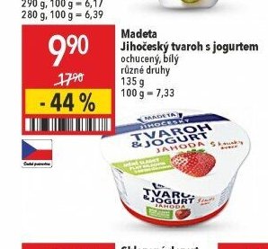 Madeta Jihočeský tvaroh s jogurtem