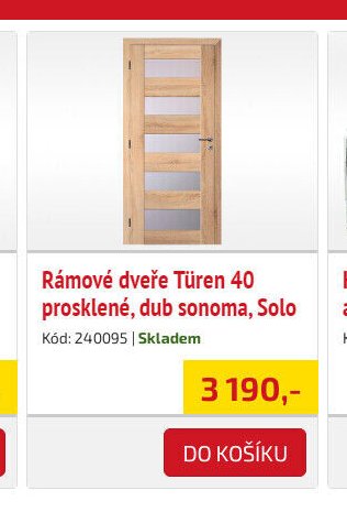 Rámové dveře Türen 40 prosklené, dub sonoma, Solo - UNI HOBBY akcniletaky.com