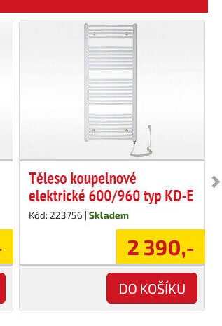 Těleso koupelnové elektrické 600/960 typ KD-E - UNI HOBBY akcniletaky.com