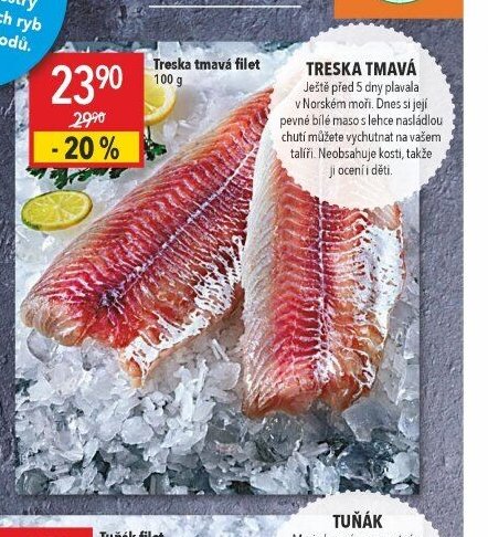 Treska tmavá filet