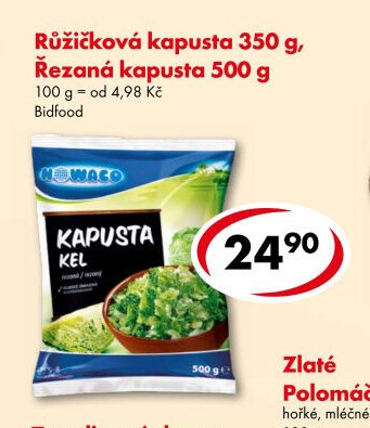 Růžičková kapusta 350 g, Řezaná kapusta 500 g