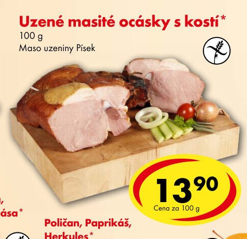 Uzené masité ocásky s kostí