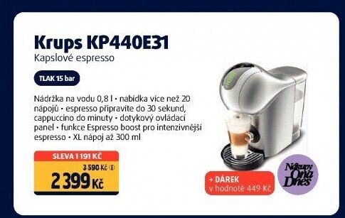 Kapslový kávovar Krups Dolce Gusto Genio S Touch KP440E31