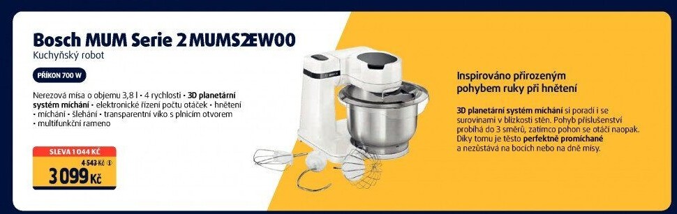 Kuchyňský robot Bosch MUMS2EW00 Serie 2