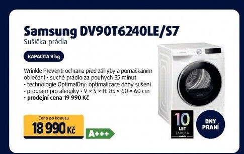 Sušička Samsung DV90T6240LE/S7