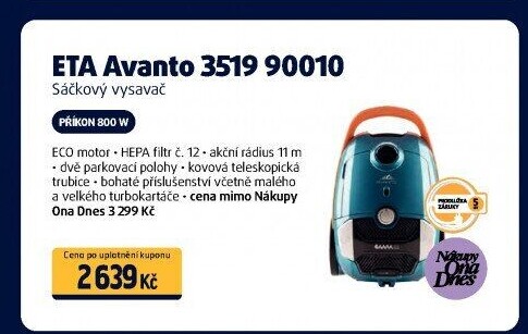 Vysavač ETA Avanto 3519 900xx
