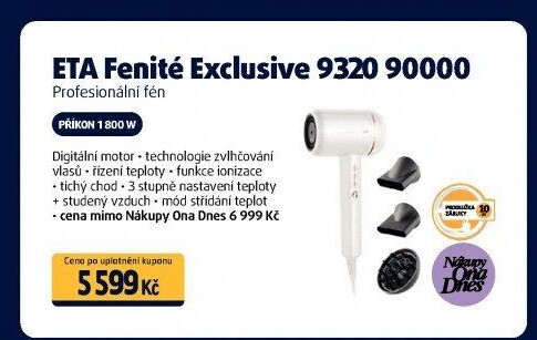 Vysoušeč vlasů ETA Fenité Exclusive 9320 90000