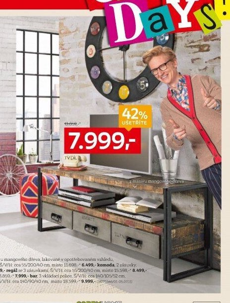 TV díl se 3 zásuvkami