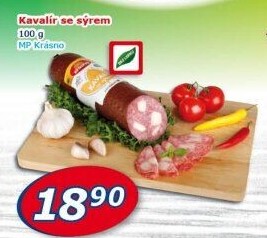 Salám Kavalír se sýrem Krásno