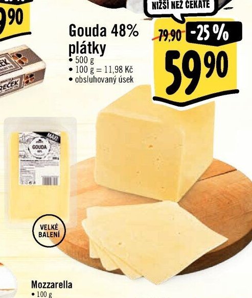 Gouda 48% plátky