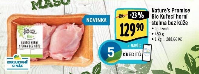 Nature's Promise Bio Kuřecí horní stehna bez kůže
