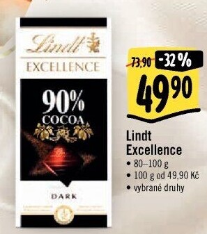 Čokoláda Excellence Lindt
