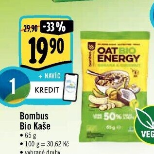 Ovesná energy kaše bio Bombus