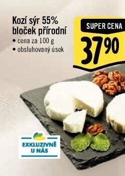 Sýr kozí přírodní 55%