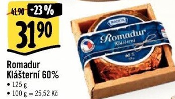 Sýr Romadur Klášterní Madeta