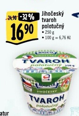 Tvaroh polotučný Jihočeský Madeta