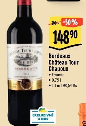 Víno Bordeaux Chateau Tour Chapoux