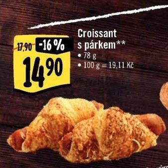 Croissant s párkem