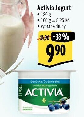 Jogurt ochucený Activia Danone