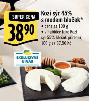 Sýr kozí s medem 45%