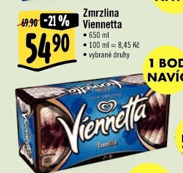 Zmrzlinová roláda Viennetta Algida
