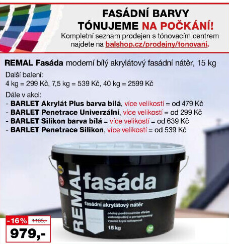 Fasádní barva Fasáda Remal