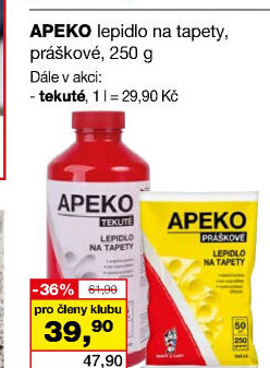 Lepidlo práškové na tapety Apeko