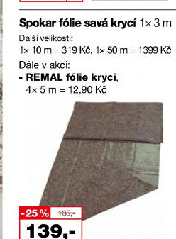 Zakrývací fólie Remal