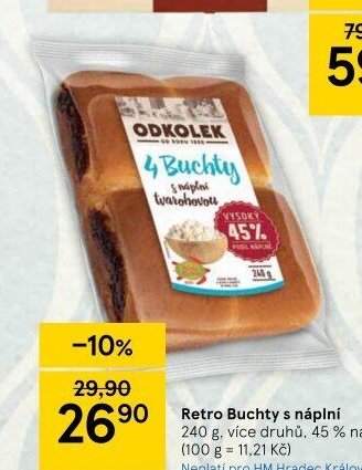 Retro Buchty s náplní 240 g