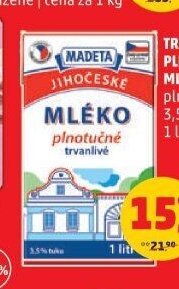 JIHOČESKÉ MLÉKO TRVANLIVÉ