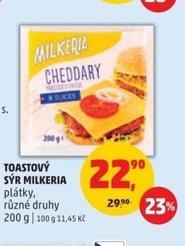 TOASTOVÝ SÝR MILKERIA