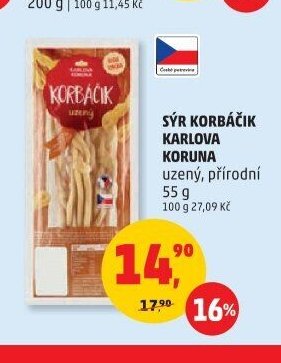 SÝR KORBÁČIK KARLOVA KORUNA