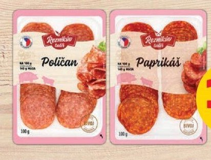 Salám Poličan Řezníkův talíř