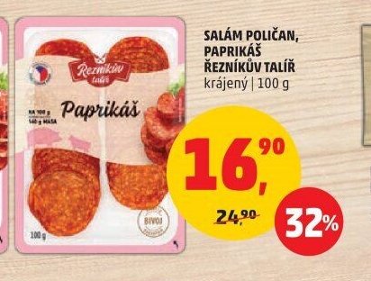 Salám Paprikáš Řezníkův talíř